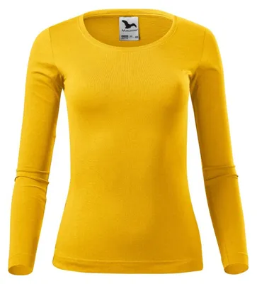 Image de Malfini - T-shirt pour femmes, ajusté, manches longues PP11566 (M) (jaune)