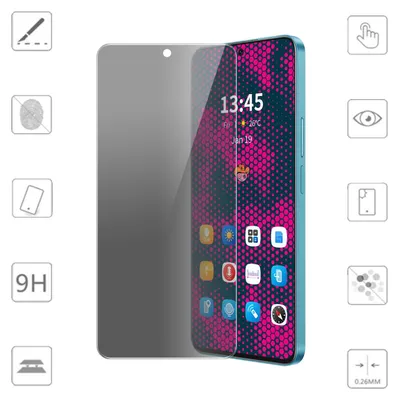 Obrázek produktu pro Pro Samsung Galaxy S24 FE 5G 1x 2.5D 0.26mm Privacy H9 tvrzené sklo na displej