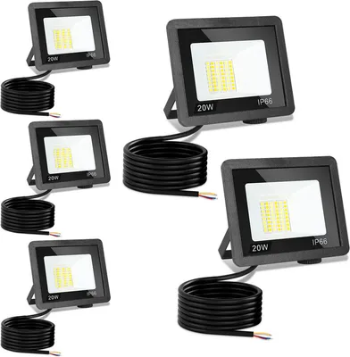 Image de TolleTour Projecteur LED Projecteur de chantier LED 5X 20W 3 couleurs 3000/4000/6500K Floodlight avec IP66 étanche