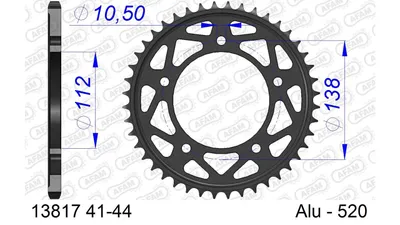 Produktbild von AFAM Kettenrad 13817-41 radseitig hinten 0 37kg