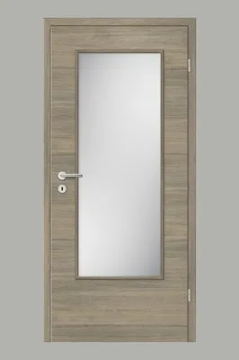 Produktbild von Pertura Zimmertür Yori CPL Lärche Smoke quer 73,5x198,5 cm Rechts mit Lichtausschnitt G3 (ohne Glas)