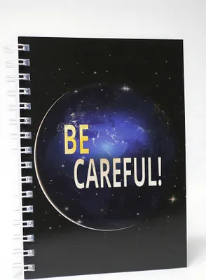 Produktbild von ADINA Premium Collegeblock "BE CAREFUL!" A5 dotted 80 Blatt 90g/qm