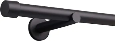 Produktbild von Deco-Raum Gardinenstange auf Maß Style Schwarz-matt Endstück Kappe 25mm – 140cm