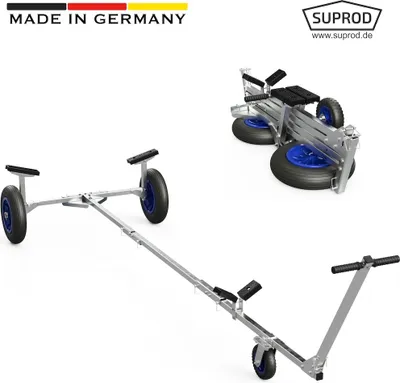 Produktbild von Składany wózek do łodzi uruchomienie wózka hand trailer nadmuchiwany wózek do łodzi przyczepa do łodzi SUPROD TR350-L, Ø 350 mm, czarny/niebieski