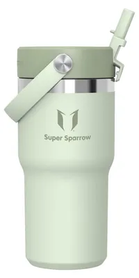 Produktbild von Sparrow Trinkflasche Edelstahl - Thermosflasche mit Flex-Strohhalmdeckel - 620ml