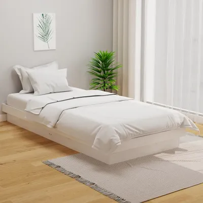 Obrázok produktu pre Posteľný rám biely masívne drevo 100x200 cm