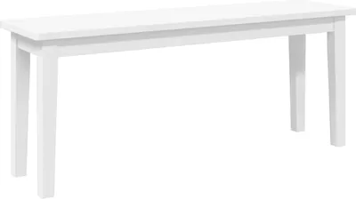 Image de vidaXL Banc 110 cm Blanc Bois massif d'hévéa