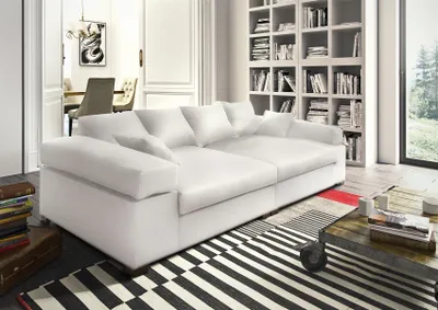 Produktbild von Big Sofa Couchgarnitur Megasofa Riesensofa AREZZO - Kunstleder Weiss