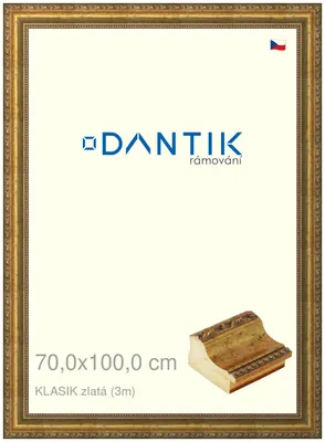 Obrázek produktu pro DANTIK rámeček 70x100 | KLASIK zlatá (Plexi Čiré)
