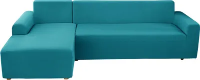 Produktbild von (Blau) 2 pcs 3 Sitzer Sofahussen Sofabezug Stretch elastische Sofahusse Sofa Abdeckung