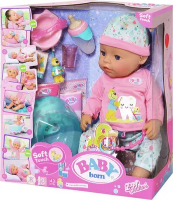 Produktbild von Zapf 827086 - BABY born - Soft Touch Badepuppe 43 cm mit Zubehör