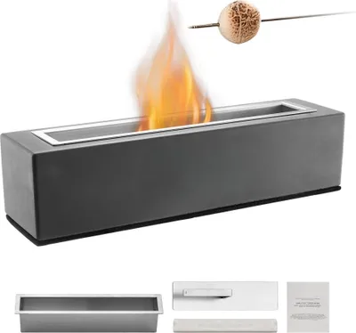 Produktbild von Rauchfreie Feuerschale Feuerkorb - Feuerstelle 380x100x135mm - Holzfeuerschale für Outdoor-Kamin - Gartendekoration