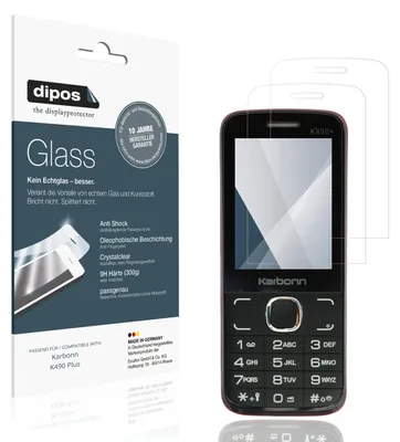 Immagine prodotto di 2x Pellicola Protettiva per Karbonn K490 Plus Protezione Vetro Flessibile 9H dipos