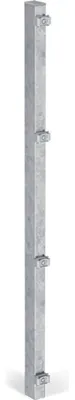 Produktbild von ALBERTS Zaunpfosten, inkl.Klemmlasche, verkürzt, Bohrab:400mm, feuerv60x40/1275mm, Zub.im Pf.