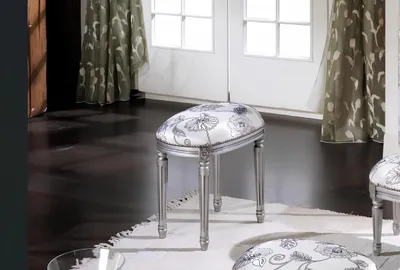 Produktbild von Polster Bank Fußhocker Ottomane Sitzhocker Sitzpouf Wohnzimmer Designer Hocker