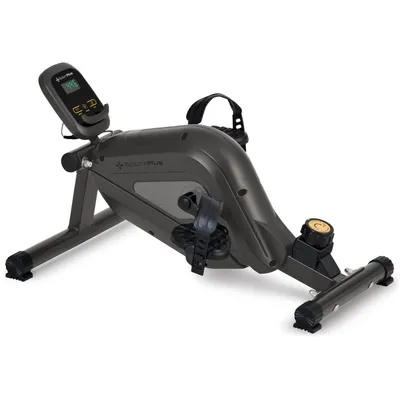 Produktbild von SportPlus I Mini-Heimtrainer für Zuhause I kleiner Beintrainer inkl. Trainingscomputer, Pedaltrainer, 8 Widerstandsstufen, Pedale wie beim Crosstrainer, Midnight Grey, SP-HT-0100-G-iE