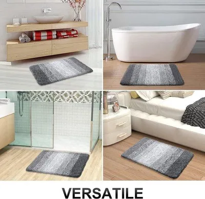 Produktbild von Famanu Badeteppich Antislip 60 x 90 cm - Grau