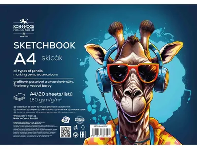 Obrázek produktu pro KOH-I-NOOR 99200A4008SF Skicář 20 A4 180 g