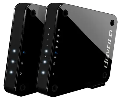 Produktbild von Devolo 9970, Wi-Fi 5 (802.11ac), Dual-Band (2,4 GHz/5 GHz), Ethernet/LAN, Schwarz, Tabletop-Router