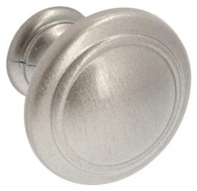 Obrázek produktu pro Kovová úchytka na nábytek, materiál zamak, průměr 25 mm, saténový niklový povrch