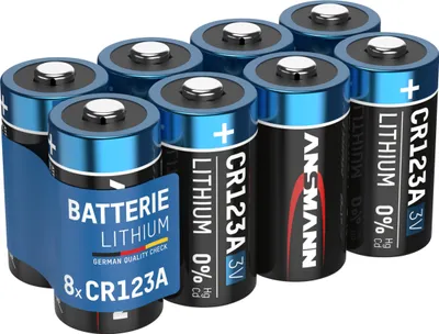 Produktbild von ANSMANN CR123A 3V Lithium Batterie, 8 Stück