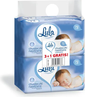 Zdjęcie produktu dla Lula Chusteczki Nawilżane Z Pantenolem 72Szt 3+1