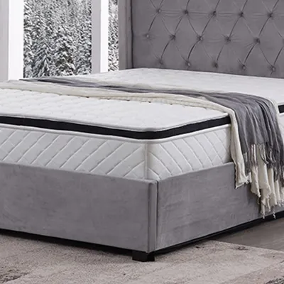 Produktbild von Bett Chesterfield Polsterbett Luxus Schlafzimmer Design Betten Textil Leder Neu