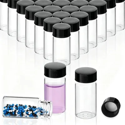 Produktbild von 20 ml Fläschchen mit lebensmittelechten Schraubverschlüssen, 50 Stück