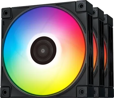 Produktbild von DeepCool FC120 3-in-1 ARGB Gehäuselüfter, 3 x 120 mm Schwarz