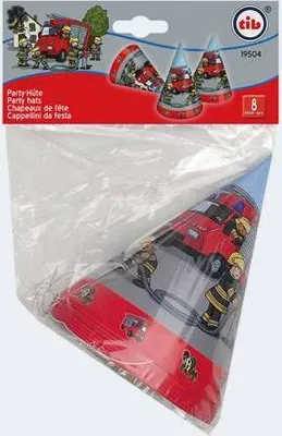 Produktbild von 8 Party-Hüte Feuerwehr H: 15cm