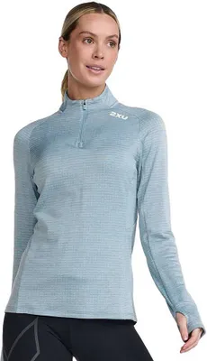 Produktbild von 2xu Ignition Halbreißverschluss-langarm-t-shirt Grau XL Frau Grau XL