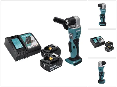 Produktbild von Makita DDA 351 RT Akku Winkelbohrmaschine 18 V 13,5 Nm + 2x Akku 5,0 Ah + Ladegerät