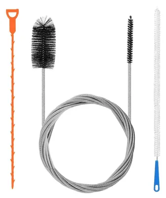 Produktbild von Abflussreiniger Spirale 3 Stück, Rohrreinigungsbürste Doppelkopf, Edelstahl, Flexibel, für Küche & Dusche