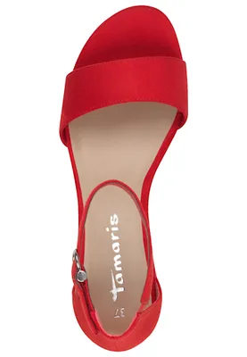 Produktbild von Tamaris Damen Sandalette aus Stoff mit geschlossener Ferse 1-28201-42, Größe:41 EU, Farbe:Rot