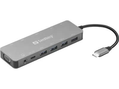 Produktbild von SANDBERG 13-in-1 - Dockingstation - USB-C - HDMI, VGA