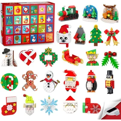 Productafbeelding van Bauspeelset adventskalender 2025 met 24 koelkastmagneetjes voor kinderen