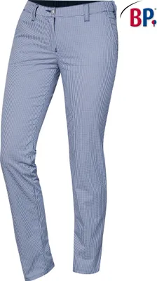 Produktbild von BP® Chinohose für Damen - blau-weiß Pepita - 42l