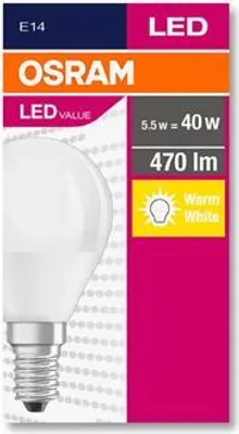 Produktbild von Osram LED Lampe Value Classic P 4.95W warmweiss E14 4058075147898 wie 40W
