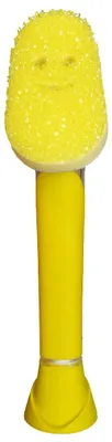 Zdjęcie produktu dla Scrub Daddy Dish Daddy – gąbka do mycia naczyń z dozownikiem płynu, żółta