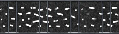 Produktbild von Sichtschutzstreifen zaun|zu Design-Vlies Streifen Nachbildung Criss Cross Zaunblende Schwarzgrau 2,6m
