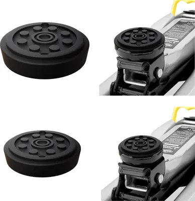 Produktbild von DEUBA® 2er Set Gummiauflage Wagenheber Universal Ø52mm + Ø39,5mm rutschfest Gummipad Wagenheberaufnahme Rangierwagenheber Stempelwagenheber Hebebühne