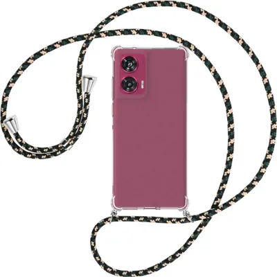 Produktbild von Handykette Backcover-Schutzhülle mit Band (Metall silberfarben) für Motorola Edge 50 Fusion 5G - camouflage