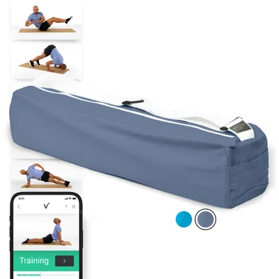 Produktbild von Vesta+ Yoga Tasche für Yogamatte + Fitness App, Yogatasche aus Baumwolle, Yogamatte Tragetasche mit Tragegurt verstellbar, Die ökologische Yogamatte Tasche für das Plus in deinem Training