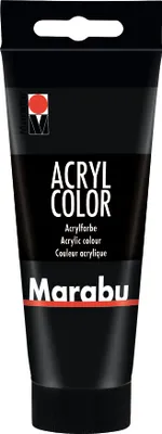 Produktbild von Marabu Acrylfarbe "AcrylColor" schwarz 100 ml