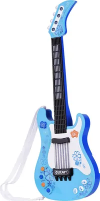 Zdjęcie produktu dla Jeffergarden Interaktywna gitara z dźwiękiem, rytmem i światłami Edukacyjna gitara symulująca instrumenty muzyczne Zabawne przyciski Idealna dla małych muzycznych gwiazd (niebieska)