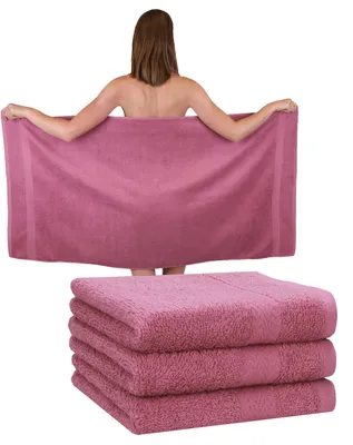 Produktbild von Betz 4 Stück Duschtücher 70 x 140 cm PREMIUM 100% Baumwolle Liegetuch Strandtuch   Farbe: beere
