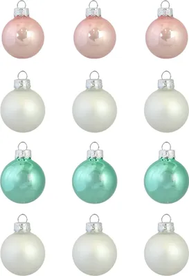 Produktbild von Weihnachtskugeln Set in Retro-Farben