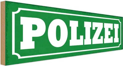 Produktbild von vianmo Holzschild 10x27 cm Polizei Beruf Arbeit