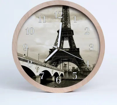 Produktbild von Holzuhr 20fi cm wanduhr - Paris Stadt