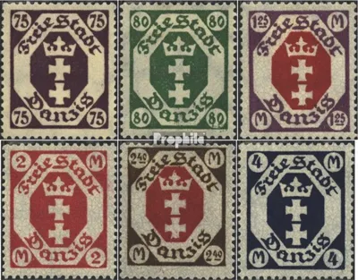 Produktbild von Briefmarken Danzig 1922 Mi 93-98 (kompl.Ausg.) Gefälligkeitsentwertung gestempelt Wappen